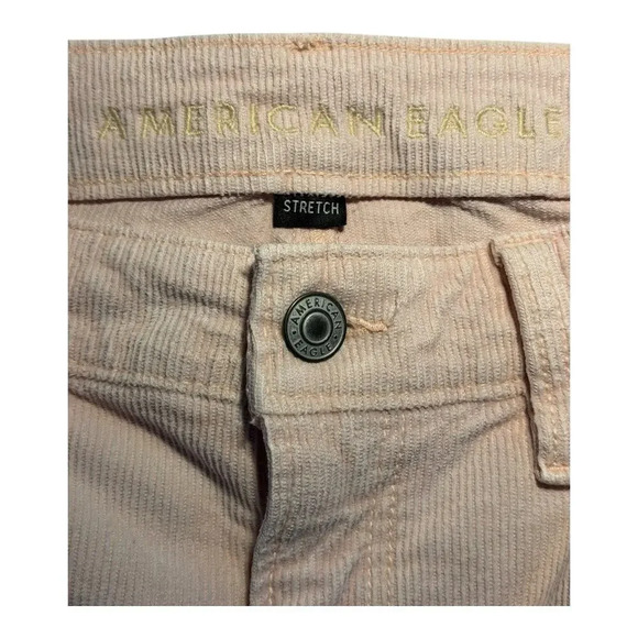 American Eagle Women's High-Rise Mom Corduroy Jeans Light Pink Size 8 - Picture 3 of 7